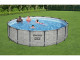 Kit piscine Bestway POWER STEEL SWIM VISTA POOL ronde Ø488x122cm effet pierre grise - Autre vue