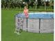 Kit piscine Bestway POWER STEEL SWIM VISTA POOL ronde Ø488x122cm effet pierre grise - Autre vue