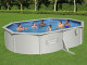 Kit piscine acier Bestway HYDRIUM Grise ovale 500x360x120cm filtration a sable + echelle + tapis - Autre vue
