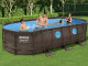 Kit piscine Bestway POWER STEEL SWIM VISTA POOL effet rotin 549x274x122cm avec hublots - Autre vue